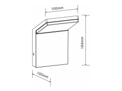 Iluminación Exterior-Aplique LED de pared IP54 de 9 W, color , 2200 K/2700 K/3000 K, encendido/apagado, sin sensor Negro