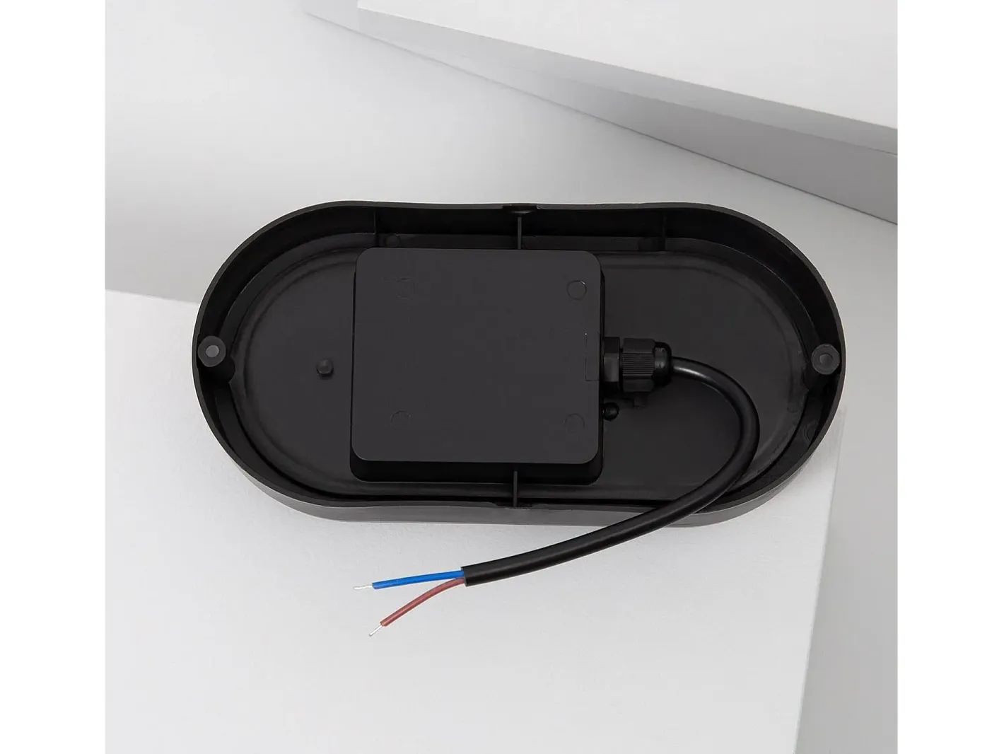 Online Ledkia Aplique LED 25W Oval IP65 Black 3000K Cálido Blanco