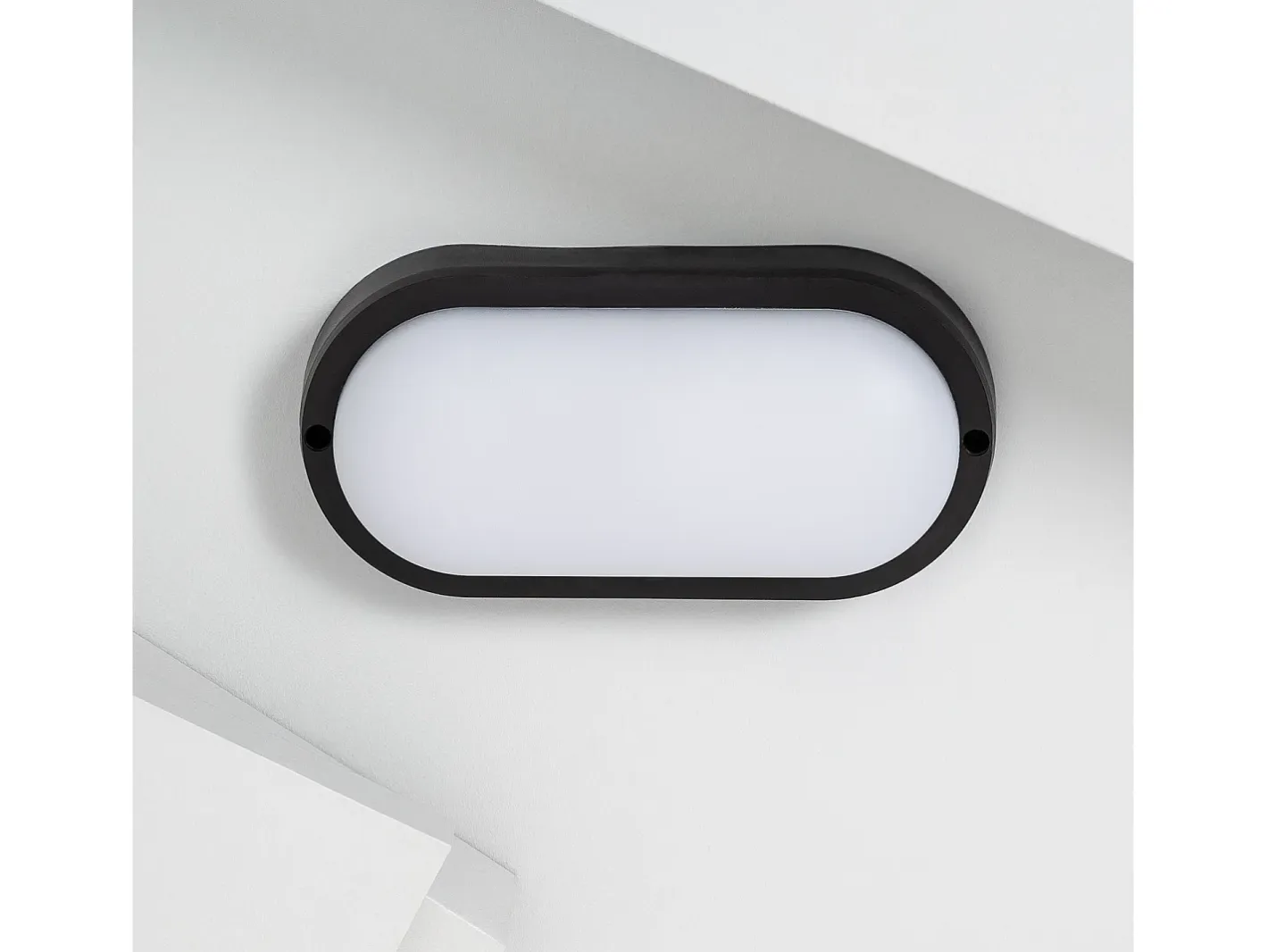 Ledkia Aplique LED 25W Oval IP65 Black 4000K Neutro Blanco Online