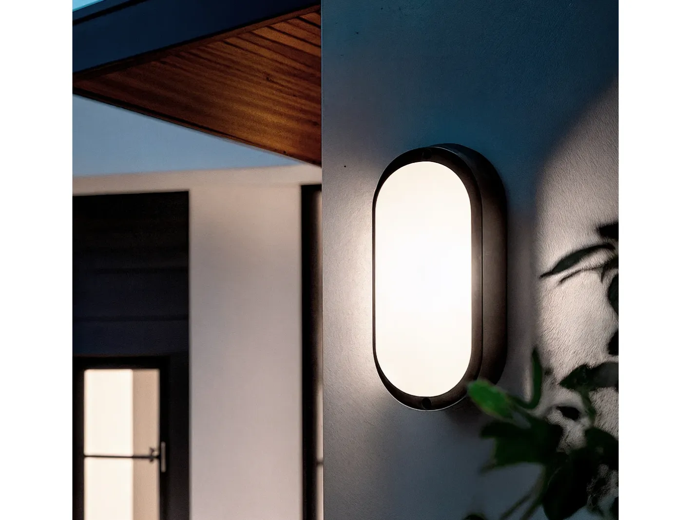 Ledkia Aplique LED 25W Oval IP65 Black 4000K Neutro Blanco Online