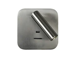 AKUNADECOR Aplique Realizado En Niquel Giotto Cuadrado Niquel Con Puerto Usb Plateado Online