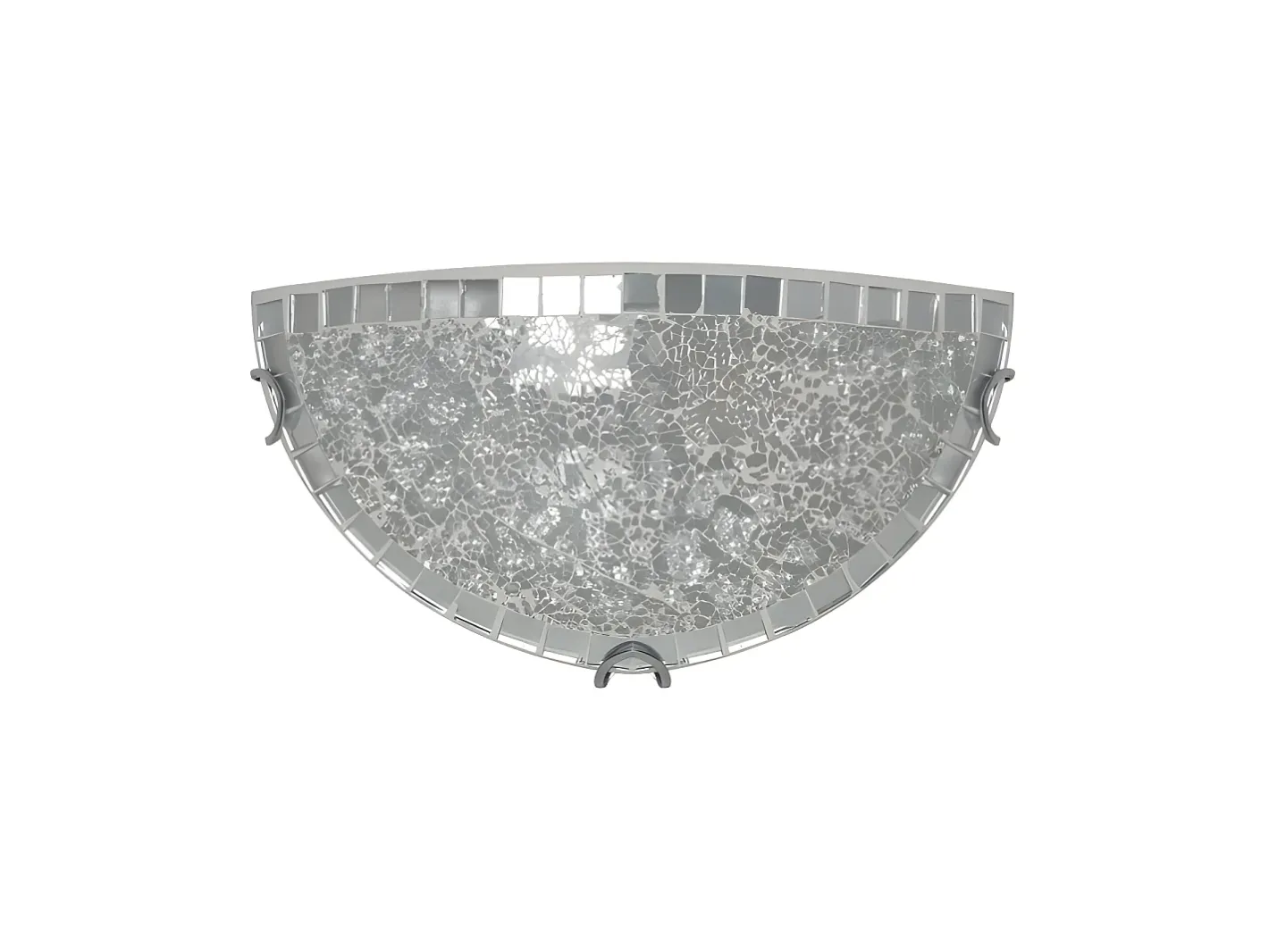 AKUNADECOR Aplique Semi Circular Mosaico Color Cromo Modelo Tenor 1xe27 Plateado Outlet
