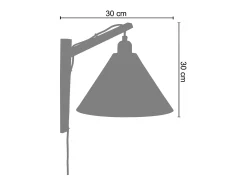 Online TOSEL Aplique ,madera, ,A30xD 30x P 30cm Blanco