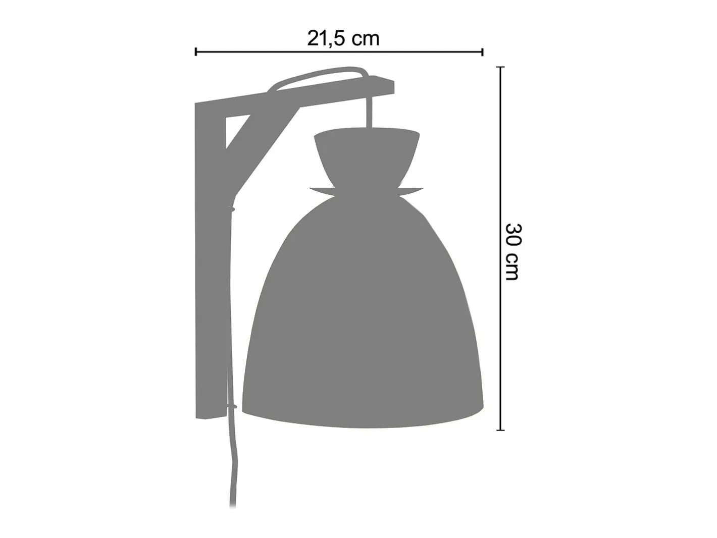 TOSEL Aplique Para Pared-Aplique ,madera, ,A30xD21,5xP28cm Azul