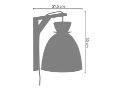 TOSEL Aplique Para Pared-Aplique ,madera,,A30xD21,5xP28cm Beige