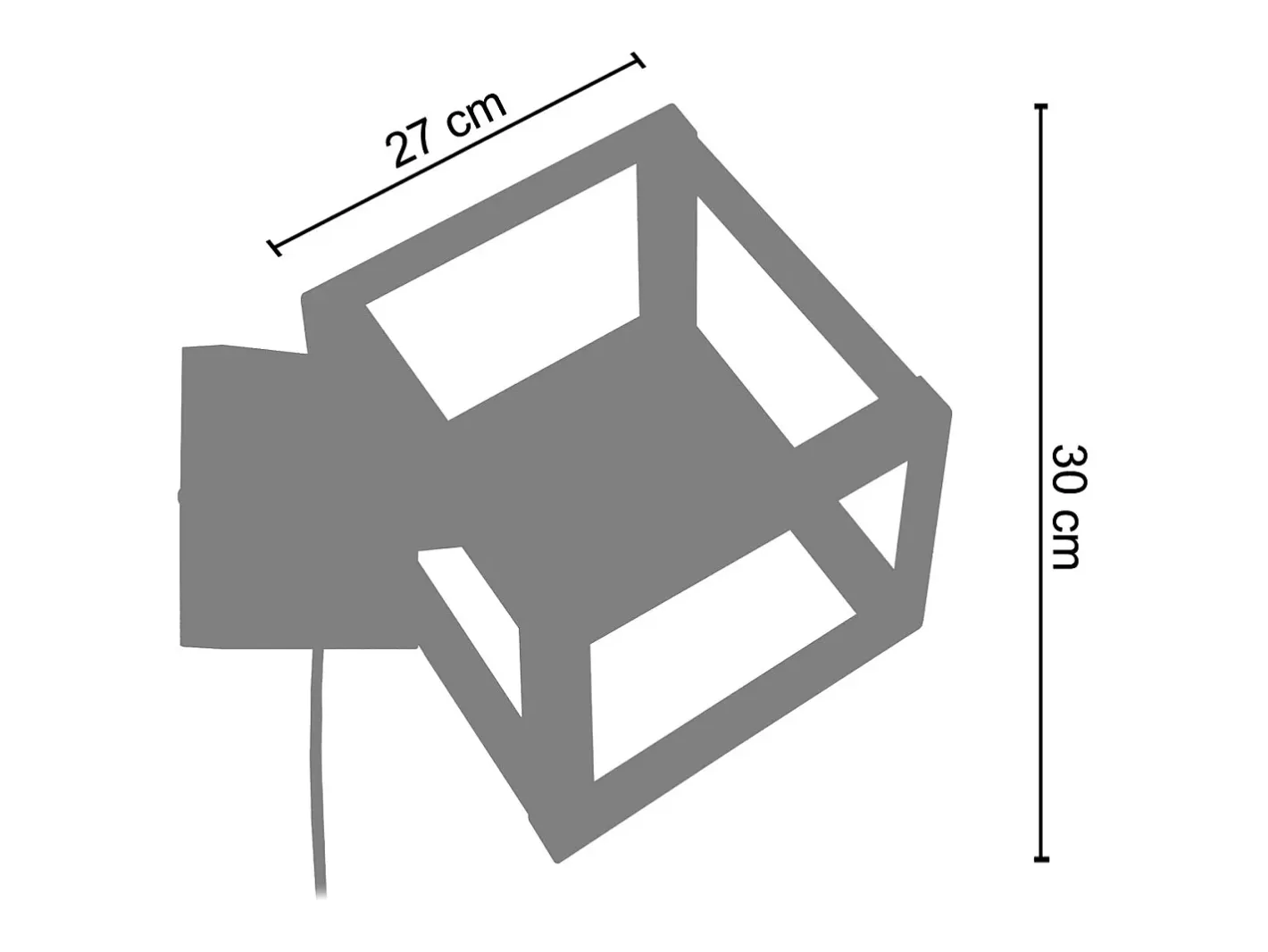 TOSEL Aplique Para Pared-Aplique ,metal,Aluminio ,A80xD24xP24cm Plateado