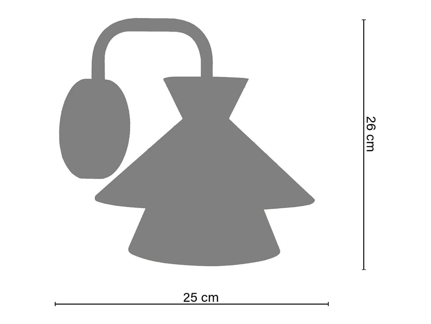 TOSEL Aplique Para Pared-Aplique ,metal, ,A26xD21xP25cm Azul