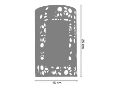 Clearance TOSEL Aplique ,metal, ,A10xD25xP16cm Blanco
