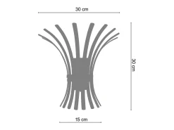 TOSEL Aplique ,metal, ,A15xD27xP30cm Dorado Clearance