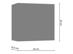 TOSEL Aplique Para Pared-Aplique ,metal,Gris ,A10,5xD 20x P 20cm Azul