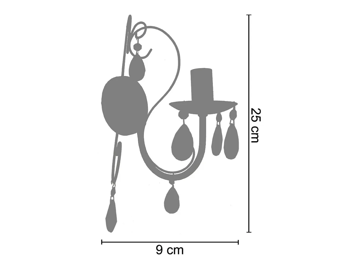 Hot TOSEL Aplique ,metal,Marrón,A35xD20xP20cm Marru00f3n