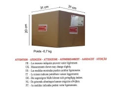 TOSEL Aplique ,metal,,A24xD14xP23,5cm Naranja Best