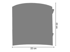 TOSEL Aplique Para Pared-Aplique ,metal, ,A10xD14xP25cm Negro