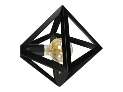TOSEL Aplique Para Pared-Aplique ,metal, ,A80xD24xP24cm Negro