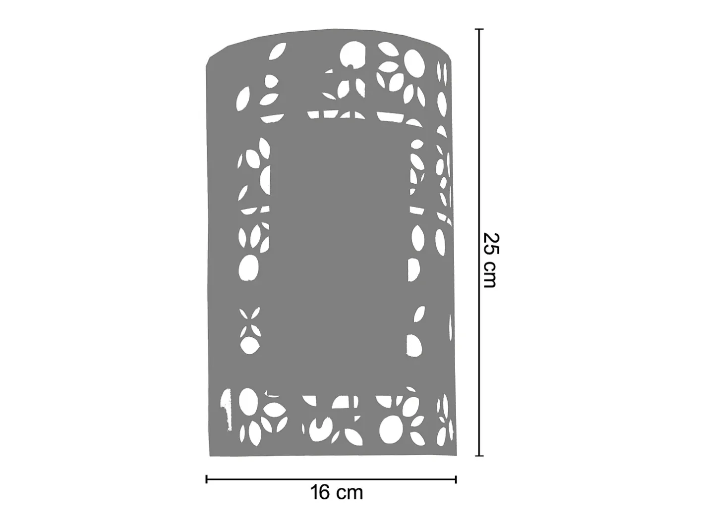 TOSEL Aplique Para Pared-Aplique ,metal, ,A12xD11xP30cm Negro
