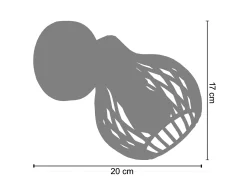 TOSEL Aplique ,metal, ,A20xD11xP17cm Negro Discount
