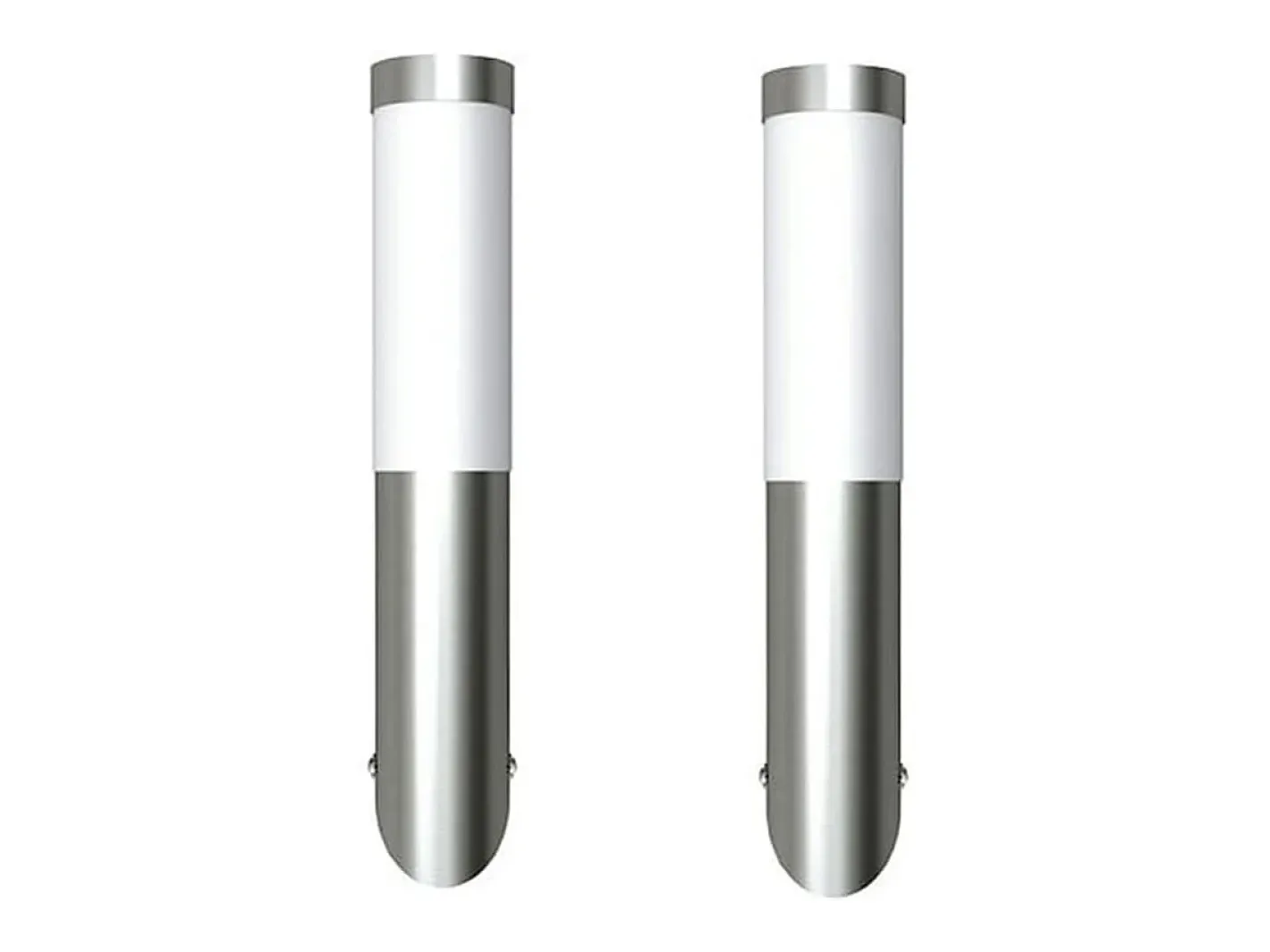 Apliques de exterior 2 unidades acero inoxidable ES820845 Plateado New