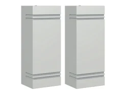 Apliques de exterior 2 unidades acero inoxidable ES373631 Plateado New