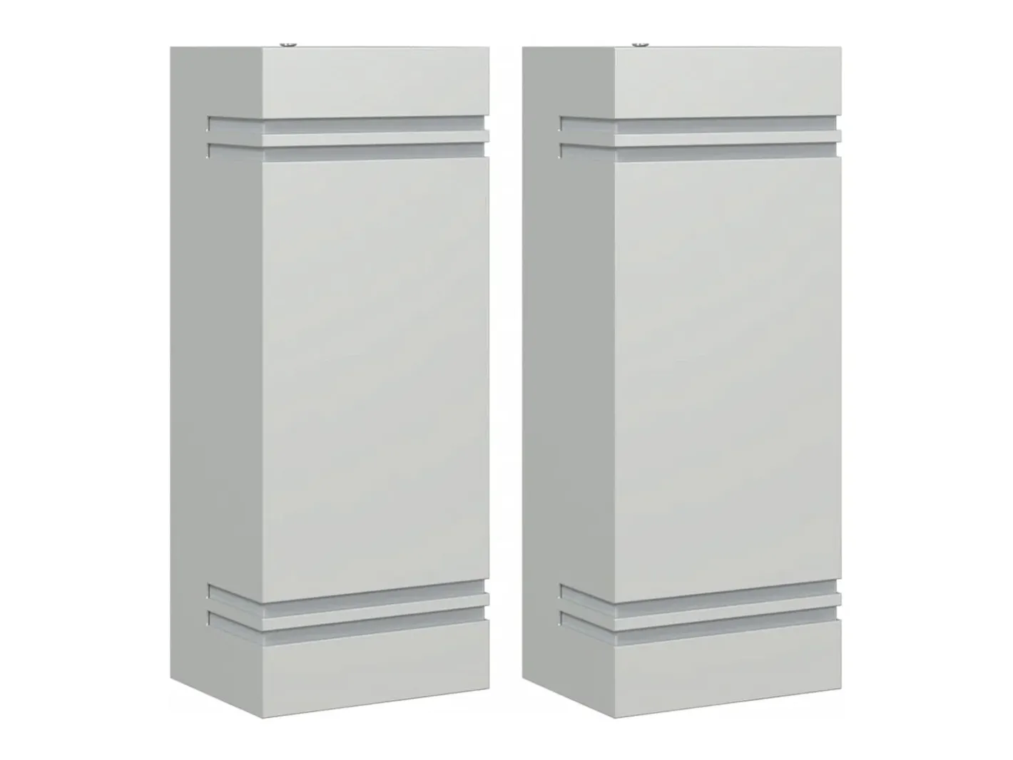 Apliques de exterior 2 unidades acero inoxidable ES373631 Plateado New