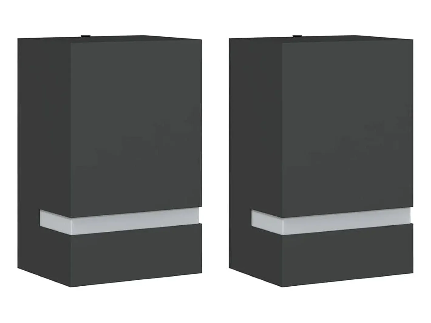Aplique Para Pared-Apliques de exterior 2 unidades acero inoxidable ES506137 Negro