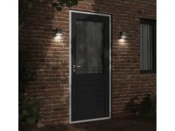 Aplique Para Pared-Apliques de exterior 2 unidades acero inoxidable ES506137 Negro