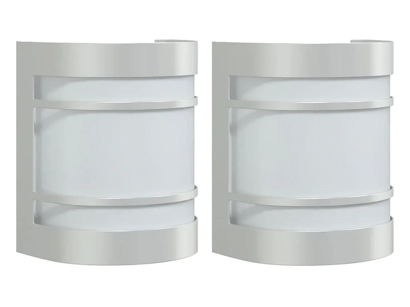 Hot Apliques de exterior 2 unidades acero inoxidable ES485244 Plateado