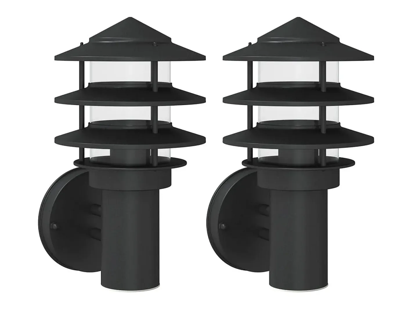 Apliques de exterior 2 unidades acero inoxidable ES150372 Negro Clearance