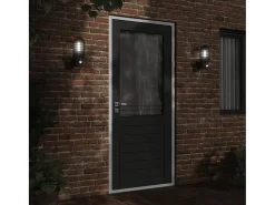 Aplique Para Pared-Apliques de exterior con sensor 2 uds acero inoxidable ES206723 Negro