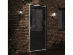 Aplique Para Pared-Apliques de exterior con sensor 2 uds acero inoxidable ES672376 Negro