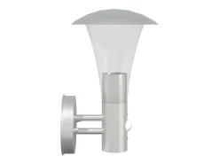 Aplique Para Pared-Apliques de exterior con sensor 2 unidades acero inoxidable ES559857 Plateado