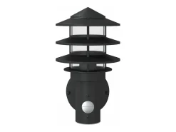 Aplique Para Pared-Apliques de exterior con sensor 2 uds acero inoxidable ES959369 Negro