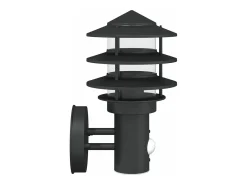 Aplique Para Pared-Apliques de exterior con sensor 2 uds acero inoxidable ES959369 Negro