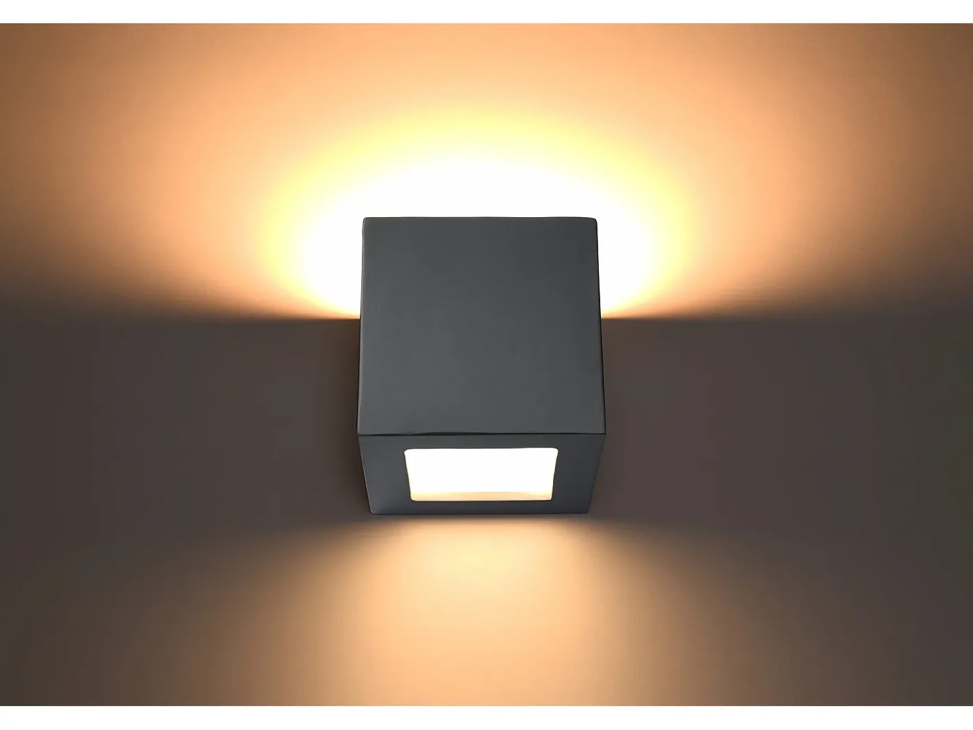 Clearance Sollux Lighting Applique Up & Down Grigio E27 Apliques Up & Down E27 Gris