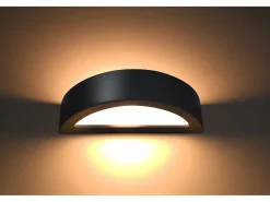 Outlet Sollux Lighting Applique Up & Down Nero E27 Apliques Up & Down E27 Negro
