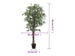 Planta Artificial-Arce artificial con 224 hojas 80 cm ES914463 Verde
