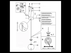 Online Ariel - Lámpara colgante individual de Fabas Luce - LED regulable de 8 W - Lámpara de techo de diseño moderno Transparente
