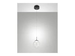 Online Ariel - Lámpara colgante individual de Fabas Luce - LED regulable de 8 W - Lámpara de techo de diseño moderno Transparente