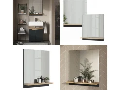 Vicco Espejo-Armario con espejo para baño antracita/artisan 60x14x67 marelle Negro