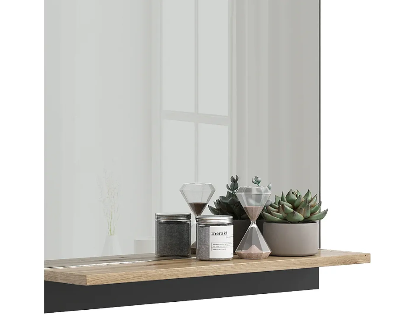 Vicco Espejo-Armario con espejo para baño antracita/artisan 60x14x67 marelle Negro