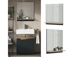 Vicco Espejo-Armario con espejo para baño antracita/artisan 60x14x67 marelle Negro