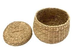 Sale Les Tendances ARONA opbergmand met deksel – Natuurlijk riet Beige
