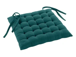Douceur d'intérieur Ropa De Casa-Asiento acolchado en algodón y poliéster reciclado 38 x 38 cm Verde