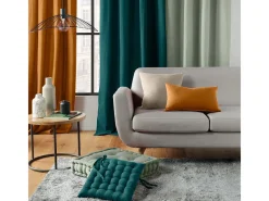 Douceur d'intérieur Ropa De Casa-Asiento acolchado en algodón y poliéster reciclado 38 x 38 cm Verde
