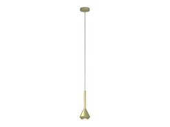 Lámpara Suspendida-Aygo Sospensione 1 Luce Ottone Con Cavo Cm.250 E Rosone Ottone Dorado