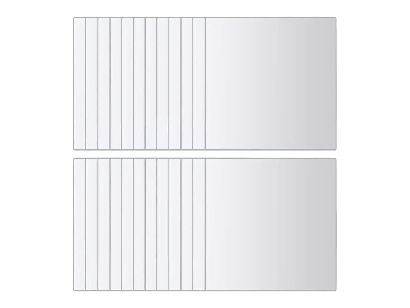 Espejo-Azulejos de espejo 48 piezas Vidrio cuadrado Plateado