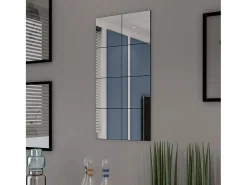 Sale Azulejos de espejo sin marco 16 piezas 20,5 cm Plateado