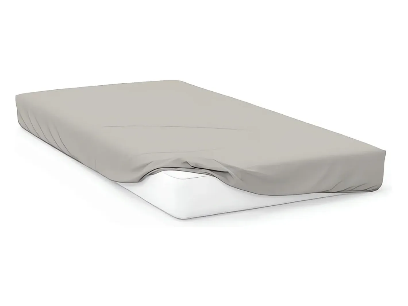 Soleil d'ocre Ropa De Cama-Bajera ajustable de algodón 57 hilos 200x200 cm Lino LISO Beige