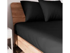 Best Soleil d'ocre Bajera ajustable de algodón 140x190 cm JERSEY Negro