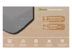Soleil d'ocre Bajera ajustable de algodón 160x200 cm PERCALE crudo Beige Outlet
