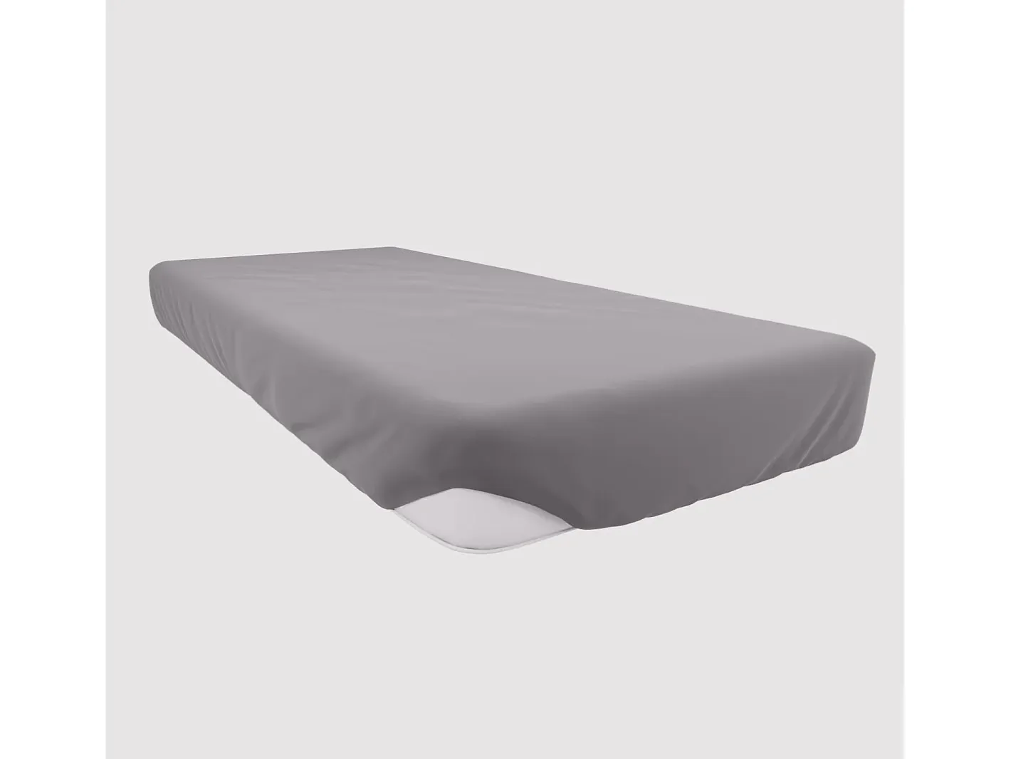 Soleil d'ocre Bajera ajustable de algodón 140x190 cm JERSEY Gris Hot